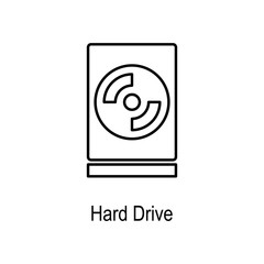 internal hard drive icon. Element of computer part for mobile concept and web apps. Thin line  icon for website design and development, app development. Premium icon