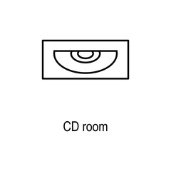 CD room icon. Element of computer part for mobile concept and web apps. Thin line  icon for website design and development, app development. Premium icon