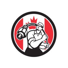 Canadian Cable Installer Canada Flag Icon