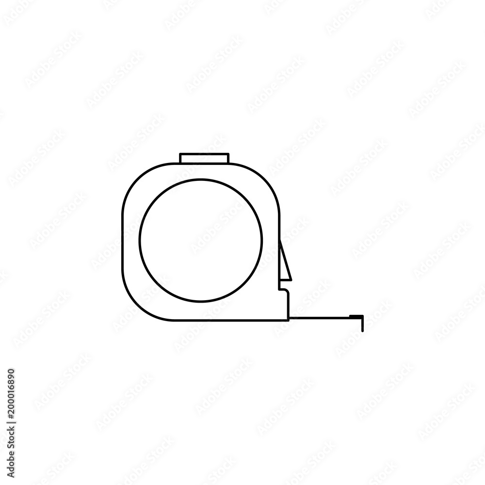 Poster construction roulette icon. element of measuring instruments for mobile concept and web apps. thin l