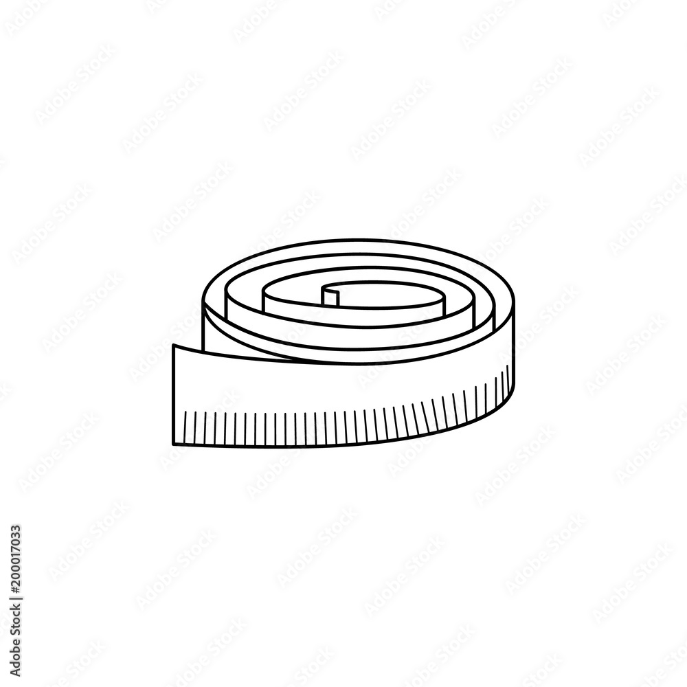 Fototapete ribbon ruler icon. element of measuring instruments for mobile concept and web apps. thin line icon 