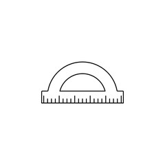protractor icon. Element of measuring instruments for mobile concept and web apps. Thin line  icon for website design and development, app development. Premium icon