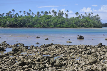 Fototapeta na wymiar Landscape view of Ngatangila Harbour in Rarotonga Cook Islands