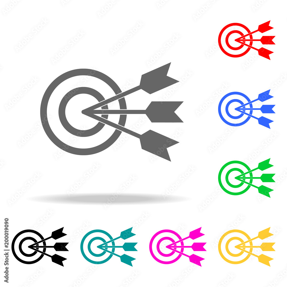 Poster common goal icon. elements of teamwork multi colored icons. premium quality graphic design icon. sim