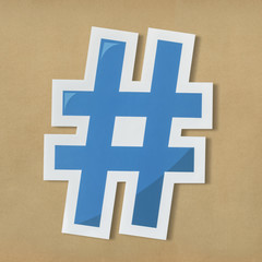 Obraz premium Hashtag digital media feed icon