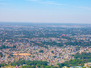 Panoramic view to the city of Mysore, India