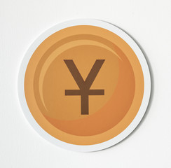 Fototapeta premium Chinese yuan and Japanese yen coin