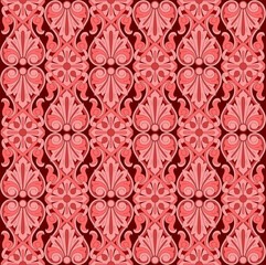 pink ornament, border, seamless print