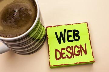 Word writing text Web Design. Business concept for Web Layout Template Responsive Webpage Webdesign...
