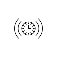sound from the clock icon. Element of time managment illustration. Premium quality graphic design icon. Signs and symbols collection icon for websites, web design, mobile app