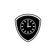 watch and shield icon. Element of time managment illustration. Premium quality graphic design icon. Signs and symbols collection icon for websites, web design, mobile app