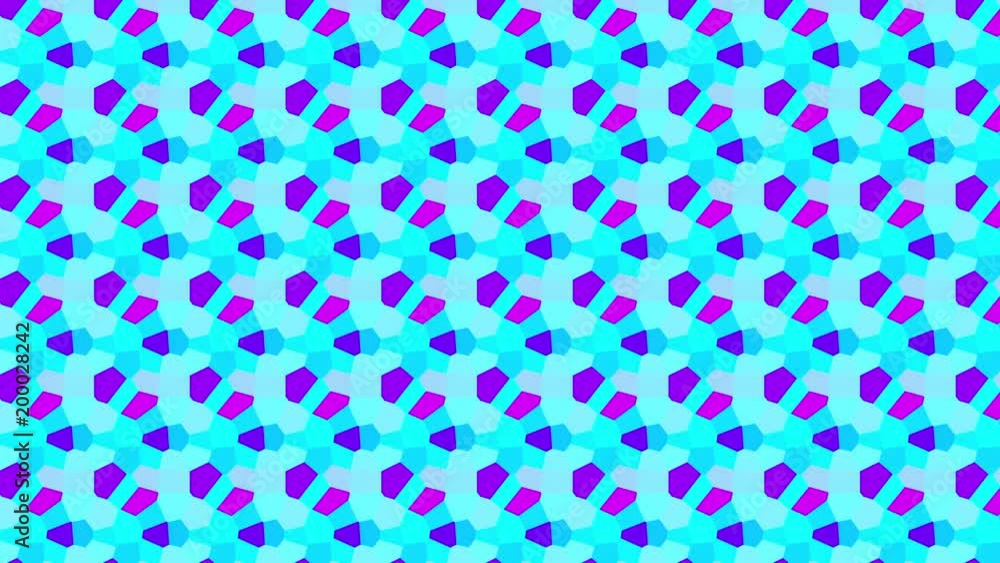 Poster kaleidoscopic animated background seamless loop six seconds