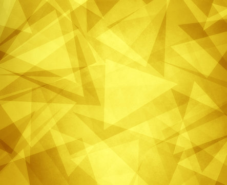 abstract yellow gold background with triangles and rectangle shapes layered in contemporary modern art design