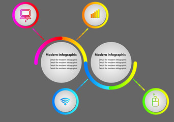 modern colorful infographic vector 