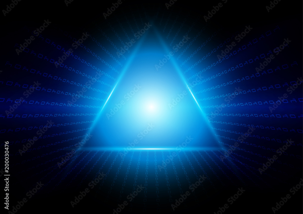 Poster abstract digital binary technology design. illustration vector design