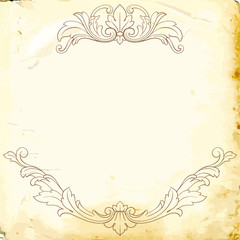Vector baroque of vintage elements for design. 