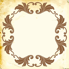 Vector baroque of vintage elements for design. 