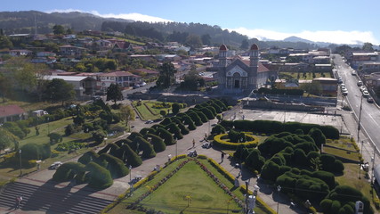 Aerial View of the Zarcero Park in Costa Rica