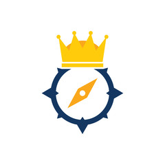 King Compass Logo Icon Design