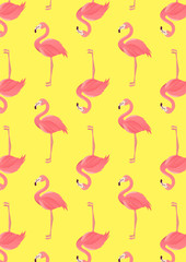 seamless flamingo pattern vector illustration
