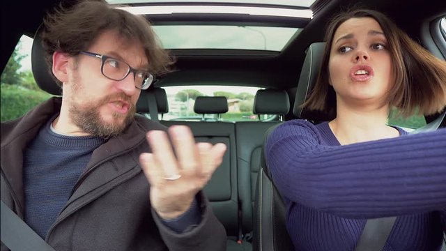 People in car fighting about wrong direction