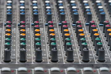 Fototapeta premium Mixing console in the Studio