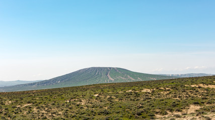 View to huge mud volcano