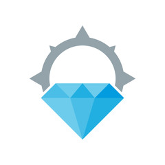 Diamond Compass Logo Icon Design