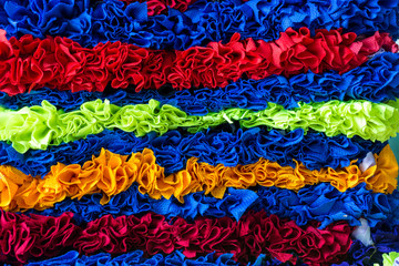 Layer of colorful fabric texture background