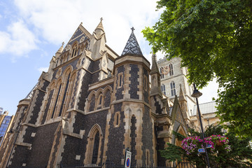 Fototapeta na wymiar 12th century gothic style Southwark Cathedral, London, United Kingdom