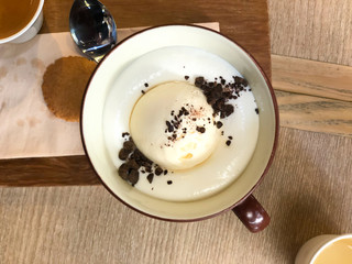 Affogato coffee with ice cream