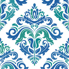 Orient vector classic colored pattern. Seamless abstract background with vintage elements. Orient background. Ornament for wallpaper and packaging