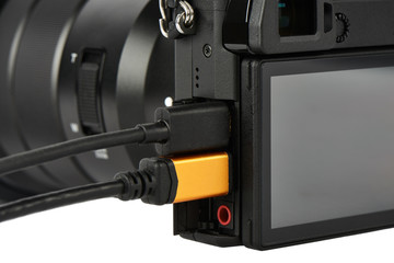 Terminals on a digital camera body