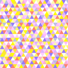 Seamless triangle pattern. Abstract geometric wallpaper of the surface. Cute background. Light colors. Print for polygraphy, posters, t-shirts and textiles. Beautiful texture. Doodle for design