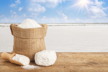 salt in bag on table