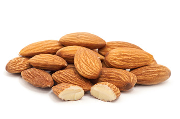 Almond isolated on white