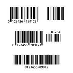 Set of Barcode icons,isolated on white background