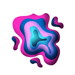 3D abstract background with paper cut shapes. .Layered tunnel wave background. Shadows box. Vector design for business presentations, flyers, posters.