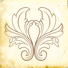 Vector baroque of vintage elements for design. 