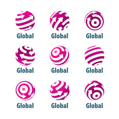 vector logo globe