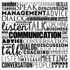 Fototapeta premium COMMUNICATION word cloud collage, business concept background