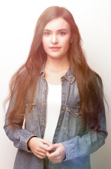 Young student isolated on the white background