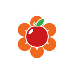 Fruit Flower Logo Icon Design
