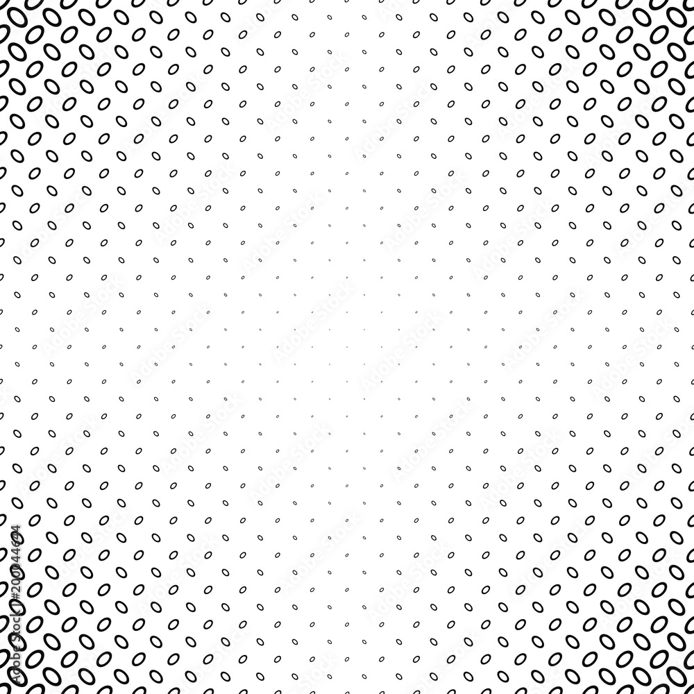 Poster monochrome ellipse pattern background design - vector illustration