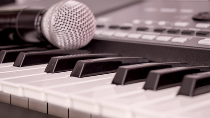 Background of a piano keyboard