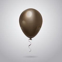 Balloon For Celebration Decoration On Grey Background Flat Vector Illustration