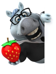 Naklejka premium Fun horse - 3D Illustration