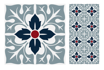 vintage tiles patterns antique seamless design in Vector illustration