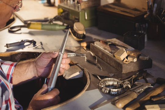 Goldsmith measuring ring