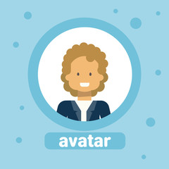 Male Face Avatar Business Man Profile Icon Element User Image Flat Vector Illustration